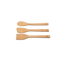 Набор кухонных принадлежностей 3штуки: лопатка, ложка, лопатка скос, 30*6см, бамбук