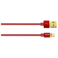 Кабель DELUXE, USB 2.0 - Type-C, 1м, 2.1A, красный, OLMIO